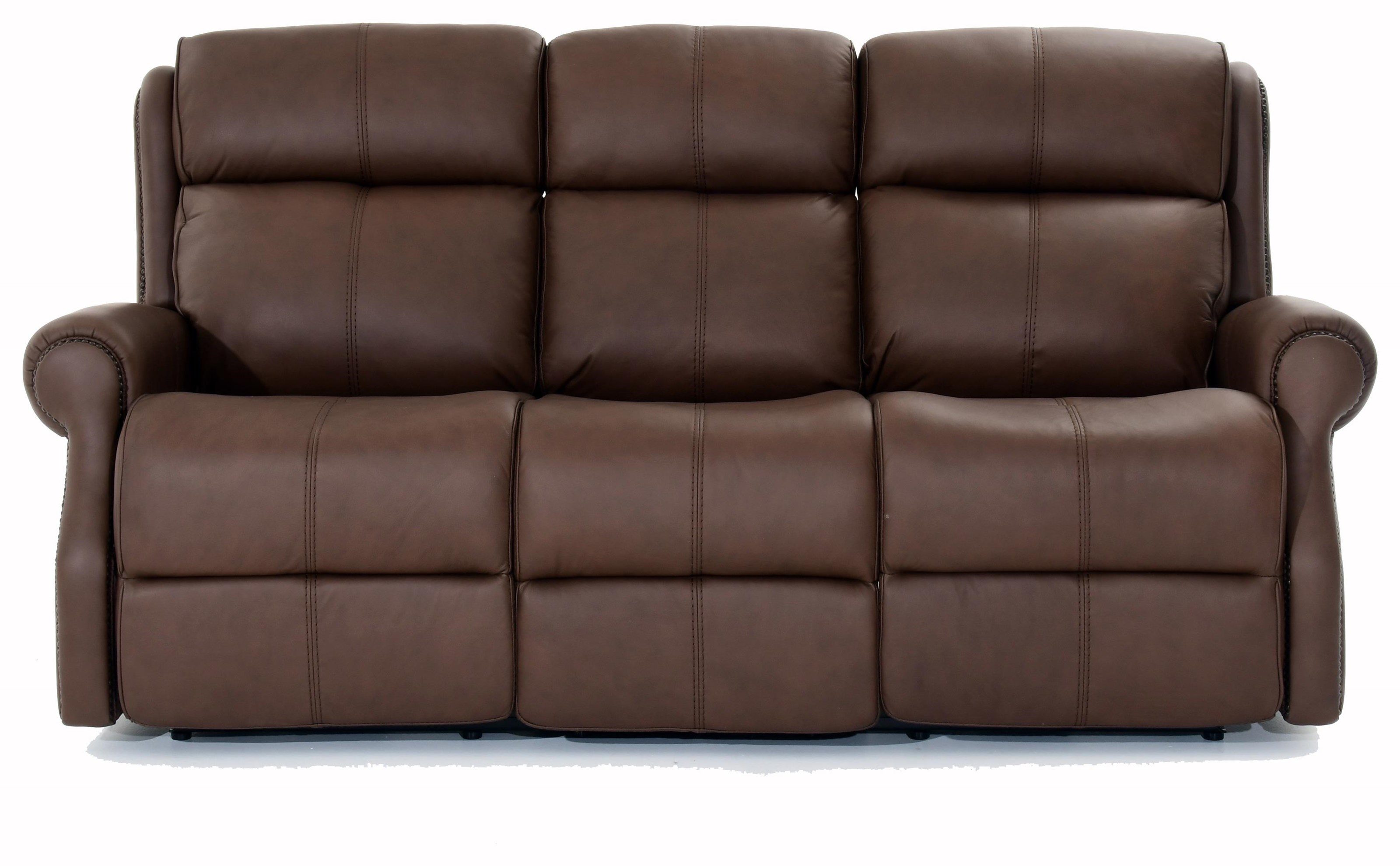 Bernhardt Mcgwire 297RLHO Leather Power Reclining Sofa with